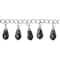 Black Teardrop Glass Beads Chain, 15mm by Bead Landing™